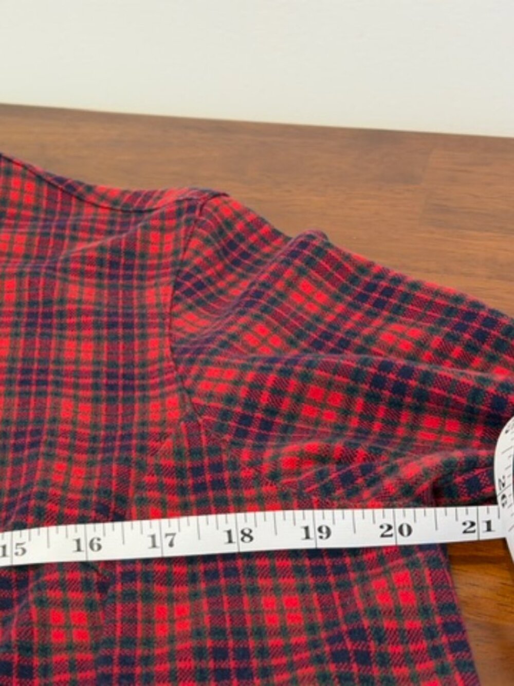 Land’s End Plaid Red Zipper Cotton Top Size L. - Picture 11 of 13